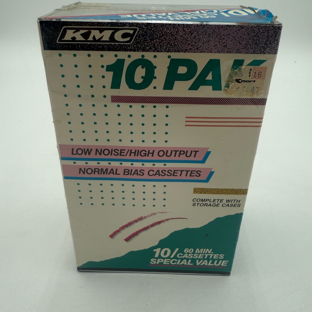 KMC Vintage Blank 60 Min Cassette  10 Packs New Sealed New Old Stock